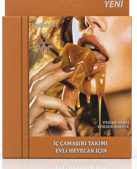 Karamel Aromalı Yenilebilir İç Çamaşırı Takımı Karamel Aromalı Yenilebilir İç Çamaşırı Takımı