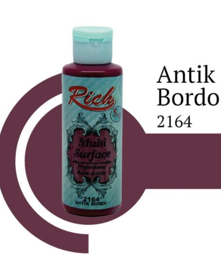Rich Multi Surface 2164 Antik Bordo Akrilik Boya 120 cc Rich Multi Surface 2164 Antik Bordo Akrilik Boya 120 cc