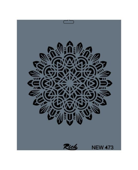 Rich New Seri N-473 Stencil 35x25 cm