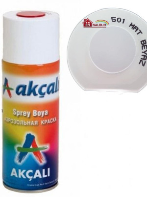 Akçalı Sprey Boya 400 ml 501 Mat Beyaz Akçalı Sprey Boya 400 ml 501 Mat Beyaz