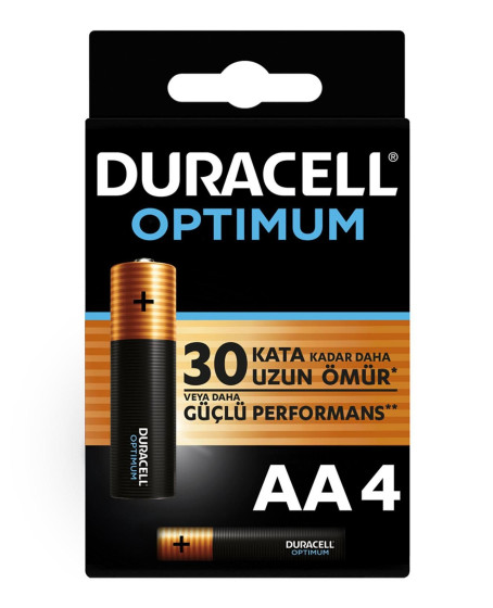 Duracell Optimum Alkalin Pil AA 4'' lü Paket Duracell Optimum Alkalin Pil AA 4'' lü Paket