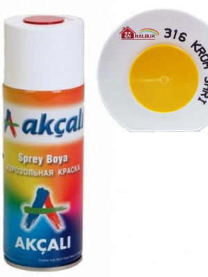 Akçalı Sprey Boya 400 ml 316 Krom Sarı Akçalı Sprey Boya 400 ml 316 Krom Sarı