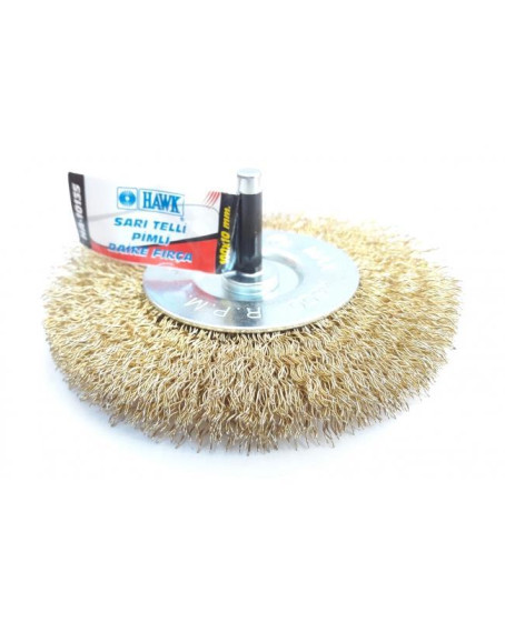 Hawk HA10135 Pimli Sarı Tel Daire Fırça 100x10 mm