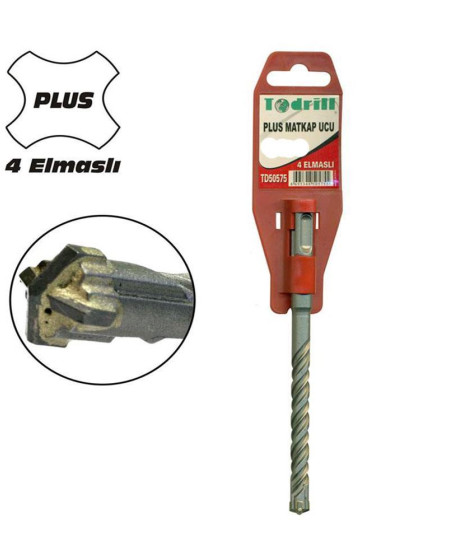 Todrill 50637 26X450 mm Sds Plus 4 Elmaslı Matkap Ucu