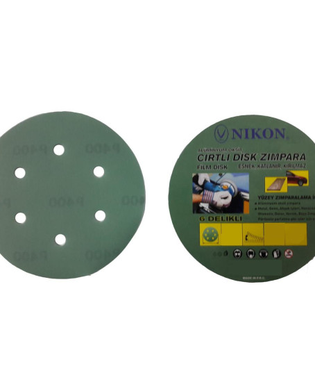 Nikon 52047 Kırılmaz Yeşil Cırt Zımpara 150X100 Kum 6 Delikli Nikon 52047 Kırılmaz Yeşil Cırt Zımpara 150X100 Kum 6 Delikli