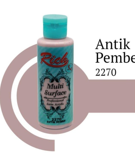 Rich Multi Surface 2270 Antik Pembe Akrilik Boya 120 cc Rich Multi Surface 2270 Antik Pembe Akrilik Boya 120 cc