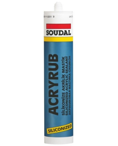 Soudal Acryrub Silikonize Mastik 310 ml Siyah Soudal Acryrub Silikonize Mastik 310 ml Siyah