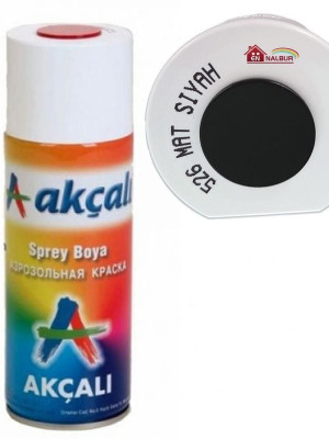 Akçalı Sprey Boya 400 ml 526 Mat Siyah Akçalı Sprey Boya 400 ml 526 Mat Siyah