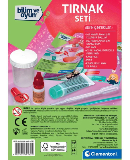 64332 Bilim ve Oyun - Tırnak Seti +7 yaş