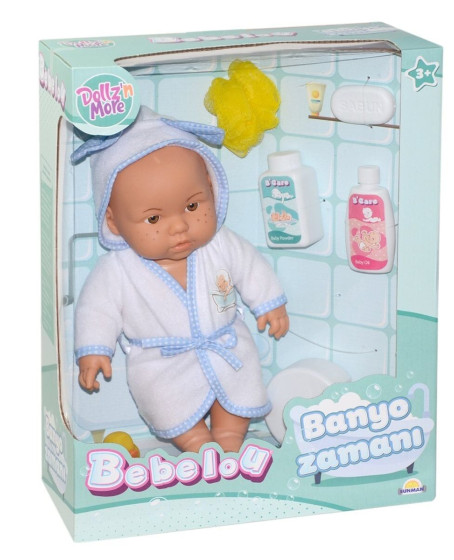 030031 Sunman, Bebelou Banyo Zamanı Bebek Seti, 35 cm / +3 yaş 030031 Sunman, Bebelou Banyo Zamanı Bebek Seti, 35 cm / +3 yaş