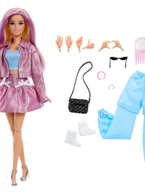 JNC61 Barbie DELUXE STYLE Fashion Build Up Doll and Accessories - 1 Adet