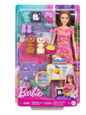 HXN01 Barbie ve Köpekçikleri Pijama Partisi