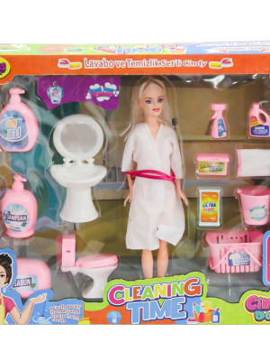 02452 Cindy Doll Bebek Lavabo ve Temizlik Seti  -Oydaş Oyuncak