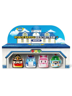 POLI MRT-760 Robocar Poli Mini Kasabanın Kurtarma Araçları 4lü Set