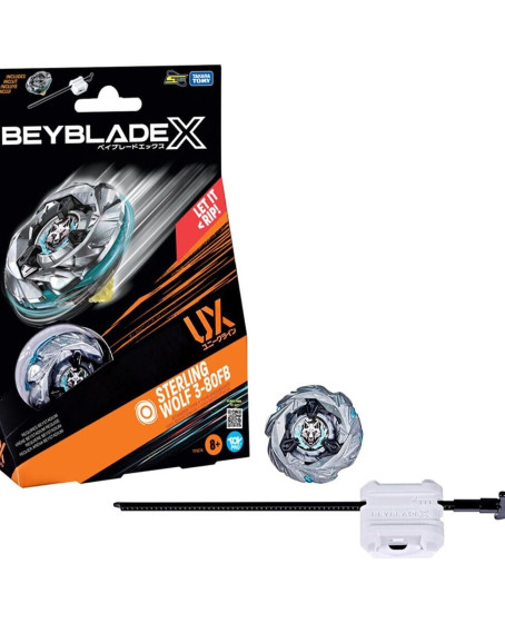 BEY26000 Beyblade Tekli Set X UX Sterling Wolf 3-80FB - TP1674