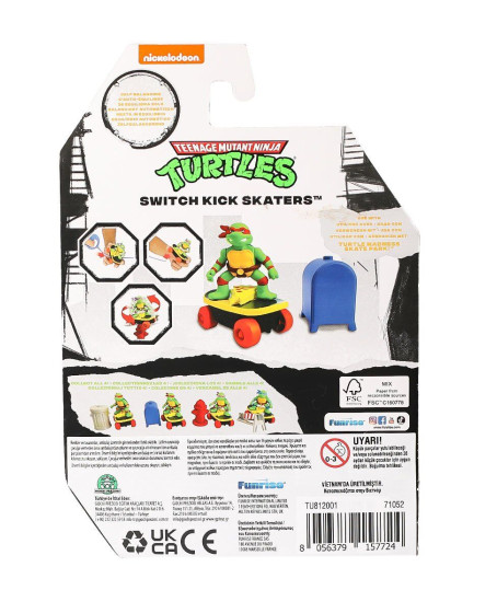TU812001 TMNT Ninja Kaplumbağalar Kaykay Figürü - 71052 TU812001 TMNT Ninja Kaplumbağalar Kaykay Figürü - 71052