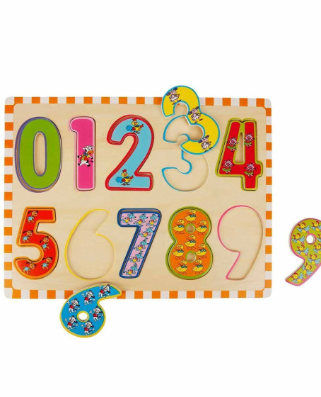 5215 -Wooden Puzzle Numbers 10 Parça