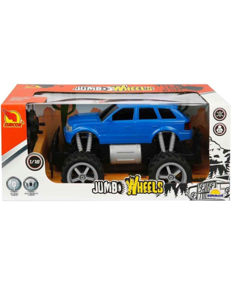 80012 1:18 Uzaktan Kumandalı Jumbo Wheels Usb Şarjlı Araba