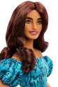 JJN63 Barbie Fashionistas - Turkuaz Renkli Leopar Desenli Elbise