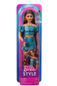 JJN63 Barbie Fashionistas - Turkuaz Renkli Leopar Desenli Elbise
