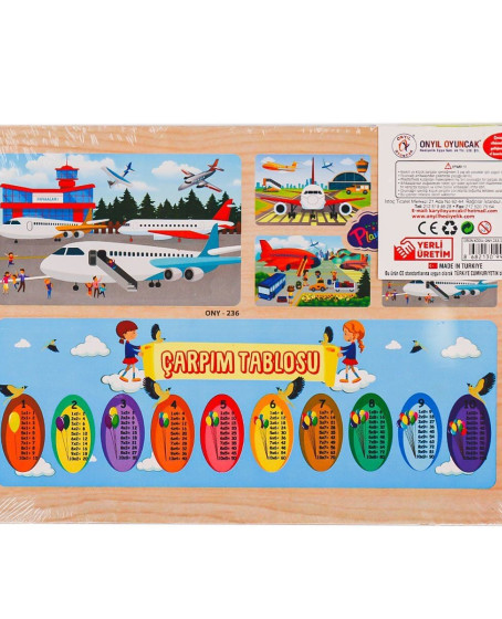 ONY-233-234-235-236 Ahşap Eğitici Puzzle Havaalanı -Onyıl Oyuncak ONY-233-234-235-236 Ahşap Eğitici Puzzle Havaalanı -Onyıl Oyuncak