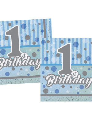 THB5121 First Bithday Erkek, 16 adet Peçete, 33x33cm /BMP1310THB5121 THB5121 First Bithday Erkek, 16 adet Peçete, 33x33cm /BMP1310THB5121