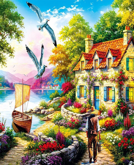 20084 PUZZLE 500 AN OLD TALE BY THE LAKE