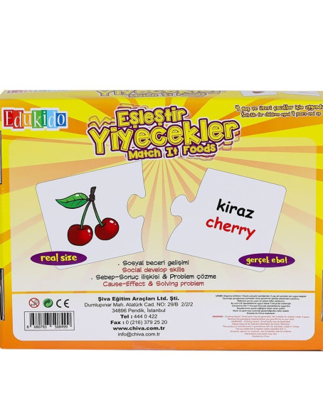EDU-1002 Eşleştir Yiyecekler -Chiva