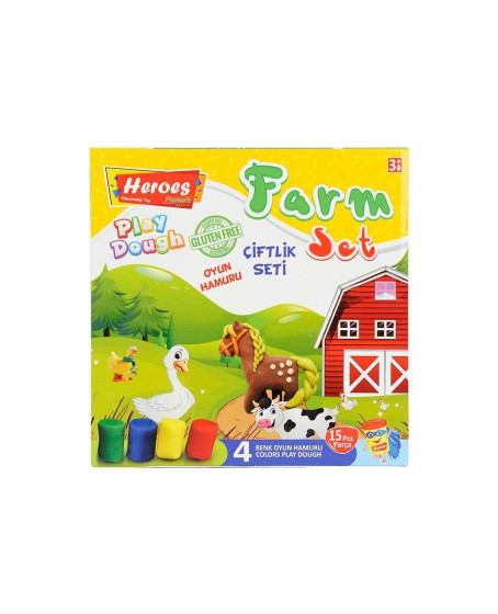 ERN-588 HEROES ORTA KUTULU ÇİFTLİK OYUN HAMURU SETİ ERN-588 HEROES ORTA KUTULU ÇİFTLİK OYUN HAMURU SETİ