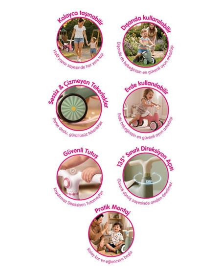 URT047001-YEŞİL BABYCİM DENGE BİSİKLETİ