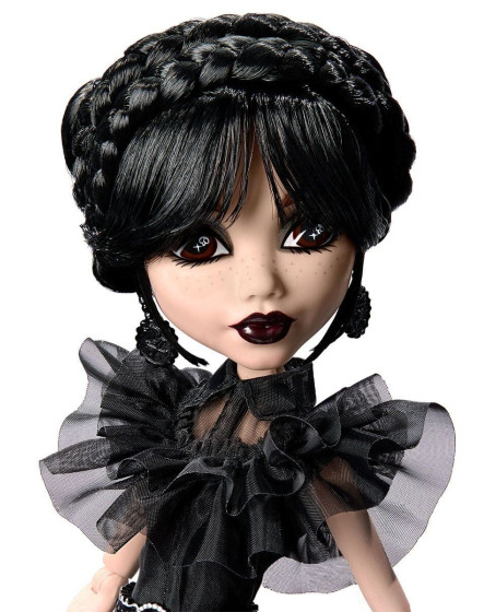HXJ03 Monster High Wednesday Balo Elbiseli Bebek