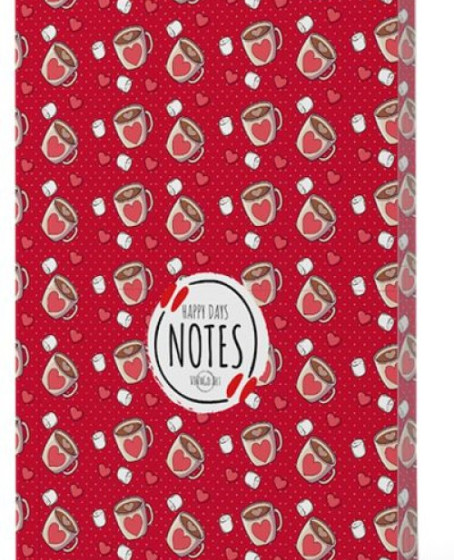Kahve 9 - Yan Boyamalı Çizgili Defter