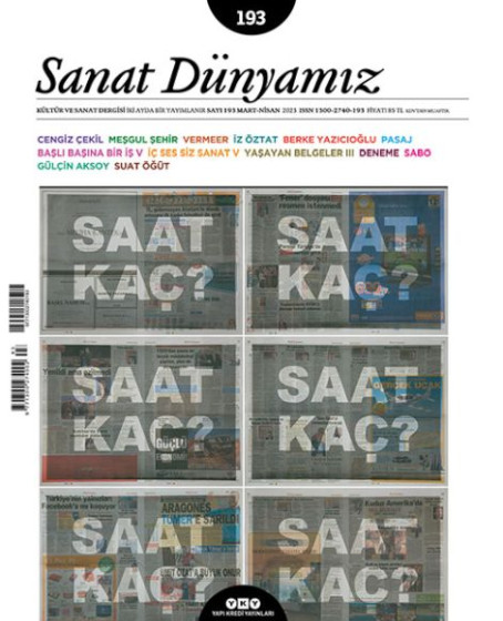 Sanat Dünyamız Sayı: 193 Saat Kaç?