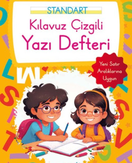 Kılavuz Çizgili Yazı Defteri Büyük Boy - Turuncu Kılavuz Çizgili Yazı Defteri Büyük Boy - Turuncu