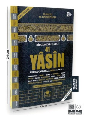 41 Yasin Bilgisayar Hatlı Türkçe Okunuşlu Sesli Orta Boy Fihristli 41 Yasin Bilgisayar Hatlı Türkçe Okunuşlu Sesli Orta Boy Fihristli