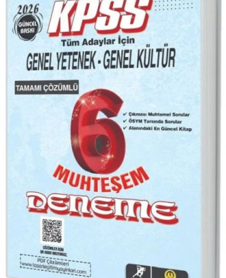 Dev Kadro KPSS Genel Yetenek Genel Kültür Muhteşem 6 Deneme Çözümlü Dev Kadro KPSS Genel Yetenek Genel Kültür Muhteşem 6 Deneme Çözümlü