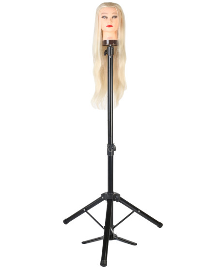 Kuaför Eğitim Mankeni İçin Ayaklı Metal Tripod / Siyah + Taşıma Çantası