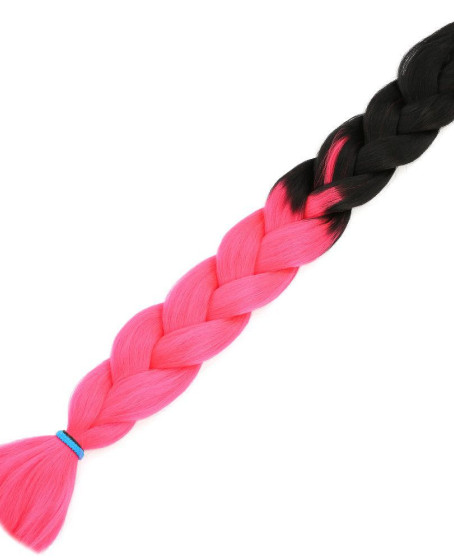 Afrika Örgüsü Ve Rasta İçin Sentetik Ombreli Saç / Siyah / Neon Pembe Afrika Örgüsü Ve Rasta İçin Sentetik Ombreli Saç / Siyah / Neon Pembe