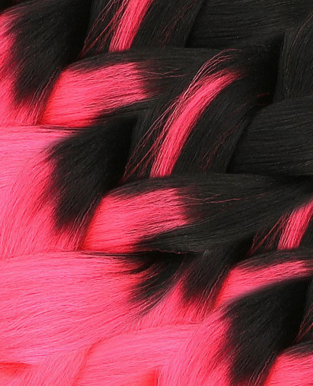 Afrika Örgüsü Ve Rasta İçin Sentetik Ombreli Saç / Siyah / Neon Pembe Afrika Örgüsü Ve Rasta İçin Sentetik Ombreli Saç / Siyah / Neon Pembe
