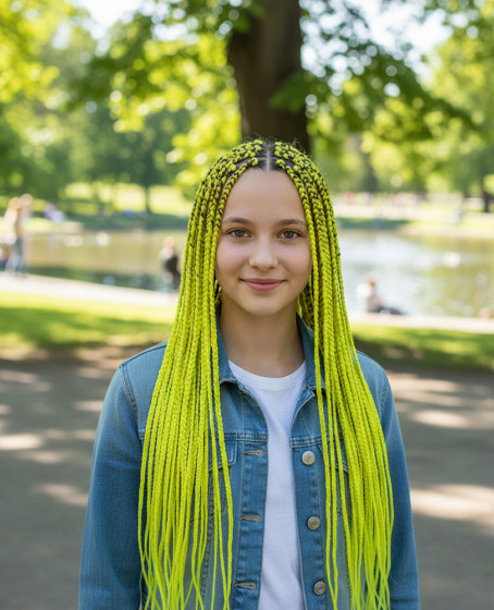 Afrika Örgüsü Ve Rasta İçin Sentetik Saç / Neon Sarı Afrika Örgüsü Ve Rasta İçin Sentetik Saç / Neon Sarı