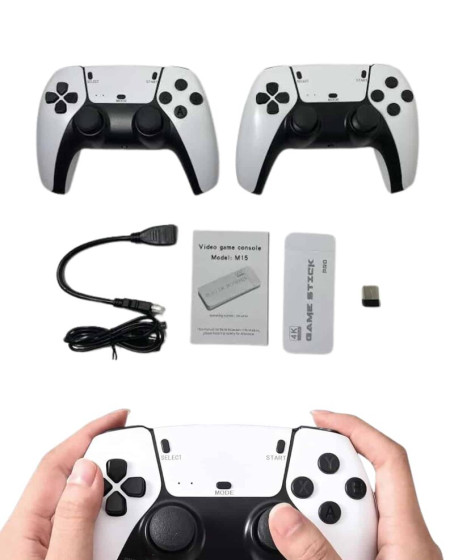 Game Stick 4K Retro Çift Kollu Atari Oyunlari +20000 Oyunlu Konsol Nostalji