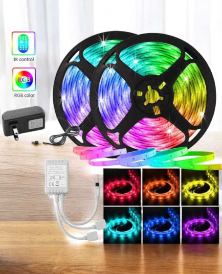 5 Metre Şerit Led RGB Işıklı Kumandalı Güç Adaptörü Her Ortama Uygun 5 Metre Şerit Led RGB Işıklı Kumandalı Güç Adaptörü Her Ortama Uygun