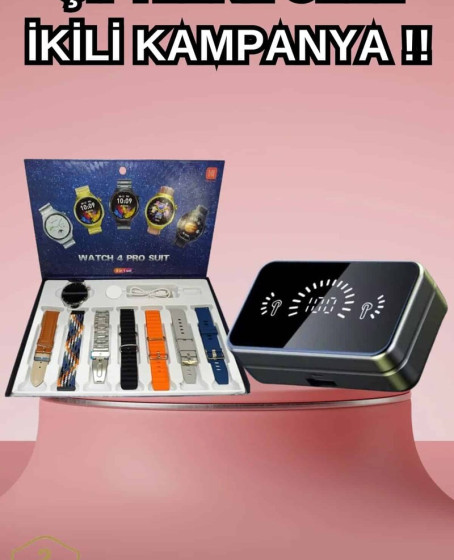 Powerbank Aynalı Bluetooth Kulaklık Ve Akıllı Saat Seti ANC Özelliği Dokunamatik Powerbank Aynalı Bluetooth Kulaklık Ve Akıllı Saat Seti ANC Özelliği Dokunamatik