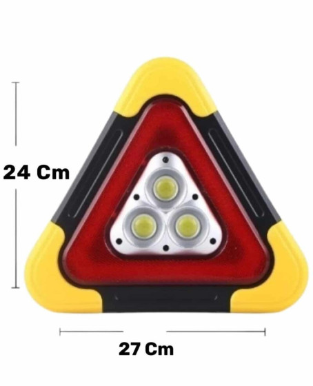 Işıklı Üçgen Reflektör Led Projektör Acil Durum Feneri Flaşör 500 Lümen Işıklı Üçgen Reflektör Led Projektör Acil Durum Feneri Flaşör 500 Lümen