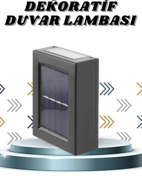 Solar Lamba Dekoratif Aplik Su Geçirmez Led Işıklı Duvar Lambası Solar Lamba Dekoratif Aplik Su Geçirmez Led Işıklı Duvar Lambası