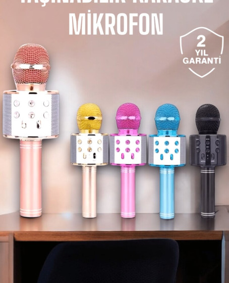 Taşınabilir Bluetooth Karaoke Mikrofon: Hafıza Kart Girişli, Etkileyici Performans Taşınabilir Bluetooth Karaoke Mikrofon: Hafıza Kart Girişli, Etkileyici Performans