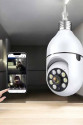 Wifi Kamera Duylu Ampul Görünümlü 360 Derece Dönebilen Ev Kamerası Wifi Kamera Duylu Ampul Görünümlü 360 Derece Dönebilen Ev Kamerası