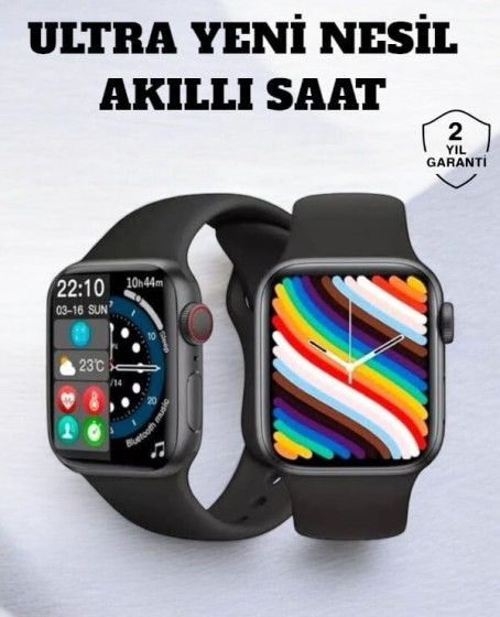 Akıllı Saat iOS ve Android ile Uyumlu Şık ve Çok Fonksiyonlu