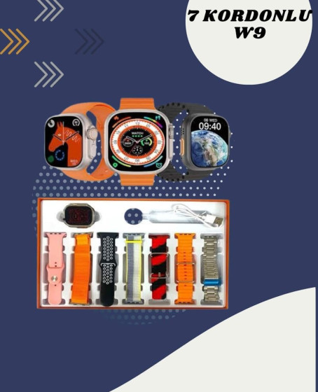 7 Kordonlu Akıllı Saat Ve Yeni Nesil Kulaklık Dokunmatik Ekran Android ve İOS Uyumlu