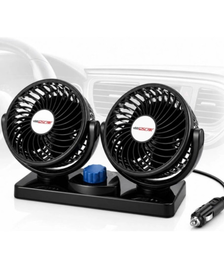 12V Oto Fan Çakmaklık Girişli Ayarlanabilir Başlıklı Araç Vantilatörü